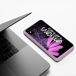 Чехол iPhone XS Max матовый Сегодня я благобухаю, цвет: 3D-сиреневый — фото 2