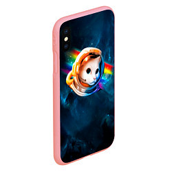 Чехол iPhone XS Max матовый Котик Космонавт, цвет: 3D-баблгам — фото 2