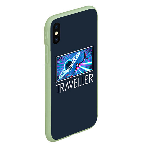 Чехол iPhone XS Max матовый Traveller / 3D-Салатовый – фото 2