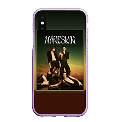 Чехол iPhone XS Max матовый Maneskin в лучах заката, цвет: 3D-сиреневый