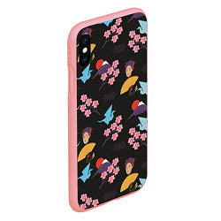 Чехол iPhone XS Max матовый Япония паттерн, цвет: 3D-баблгам — фото 2