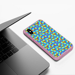 Чехол iPhone XS Max матовый POP IT MIX ПОП ИТ, цвет: 3D-розовый — фото 2