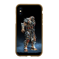 Чехол iPhone XS Max матовый NPC GEARS OF WAR Z, цвет: 3D-коричневый