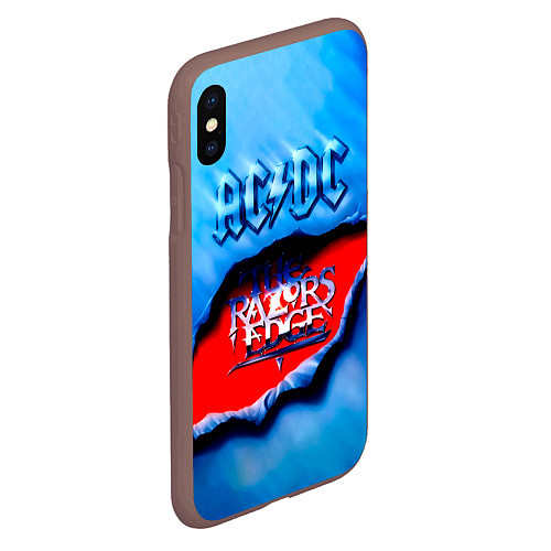 Чехол iPhone XS Max матовый ACDC - The Razor’s Edge / 3D-Коричневый – фото 2