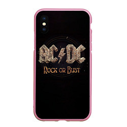 Чехол iPhone XS Max матовый ACDC Rock or Bust