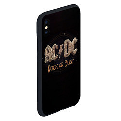 Чехол iPhone XS Max матовый ACDC Rock or Bust, цвет: 3D-черный — фото 2