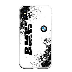 Чехол iPhone XS Max матовый BMW БМВ РАЗРЕЗАННОЕ ЛОГО