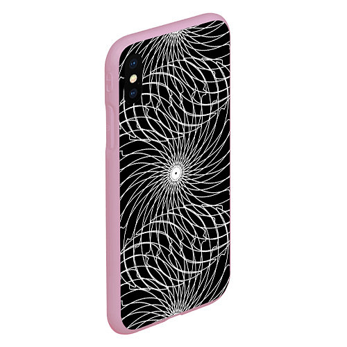 Чехол iPhone XS Max матовый Абстракция Вихря / 3D-Розовый – фото 2