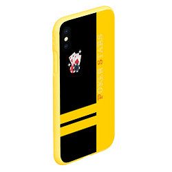 Чехол iPhone XS Max матовый Покер Старс, цвет: 3D-желтый — фото 2