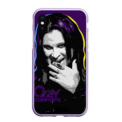 Чехол iPhone XS Max матовый Ozzy Osbourne, Оззи Осборн, цвет: 3D-светло-сиреневый