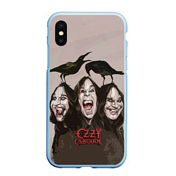 Чехол iPhone XS Max матовый Ozzy Osbourne, цвет: 3D-голубой