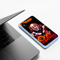 Чехол iPhone XS Max матовый Ozzy Osbourne, цвет: 3D-голубой — фото 2