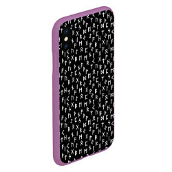 Чехол iPhone XS Max матовый Руны, цвет: 3D-фиолетовый — фото 2