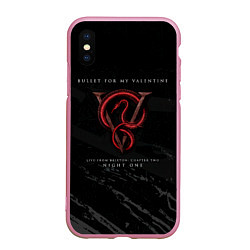 Чехол iPhone XS Max матовый Live From Brixton: Chapter Two - Bullet for My Val, цвет: 3D-розовый
