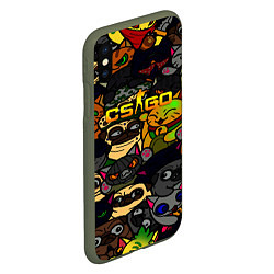 Чехол iPhone XS Max матовый CS GO AWP SKIN, цвет: 3D-темно-зеленый — фото 2