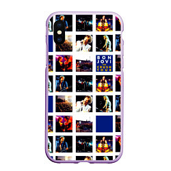 Чехол iPhone XS Max матовый The Crush Tour - Bon Jovi, цвет: 3D-сиреневый