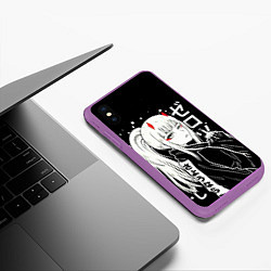 Чехол iPhone XS Max матовый Zero Two, Darling in the Franx, цвет: 3D-фиолетовый — фото 2