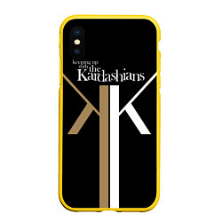 Чехол iPhone XS Max матовый Keeping up with Kardashians, цвет: 3D-желтый