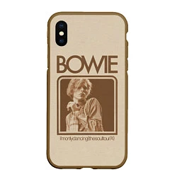 Чехол iPhone XS Max матовый Im Only Dancing - David Bowie, цвет: 3D-коричневый