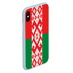 Чехол iPhone XS Max матовый Белоруссия, цвет: 3D-голубой — фото 2