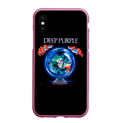 Чехол iPhone XS Max матовый Slaves and Masters - Deep Purple, цвет: 3D-малиновый