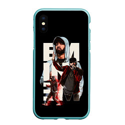 Чехол iPhone XS Max матовый Marshall Mathers, цвет: 3D-мятный