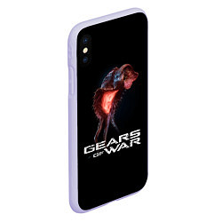 Чехол iPhone XS Max матовый GEARS OF WAR ШЕСТЕРЕНКИ Z, цвет: 3D-светло-сиреневый — фото 2