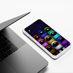 Чехол iPhone XS Max матовый Among Us Амонг Ас Z, цвет: 3D-белый — фото 2