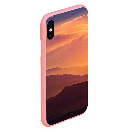 Чехол iPhone XS Max матовый Закат в горах / 3D-Баблгам – фото 2