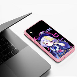 Чехол iPhone XS Max матовый Ци Ци, Genshin Impact, цвет: 3D-баблгам — фото 2