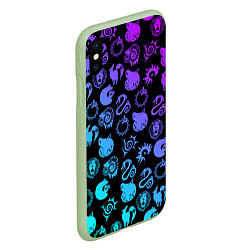 Чехол iPhone XS Max матовый 7 СМЕРТНЫХ ГРЕХОВ НЕОН ЭМБЛЕМЫ, цвет: 3D-салатовый — фото 2
