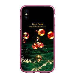 Чехол iPhone XS Max матовый Who Do We Think We Are - Deep Purple, цвет: 3D-малиновый