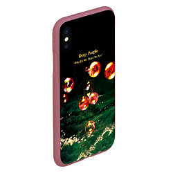 Чехол iPhone XS Max матовый Who Do We Think We Are - Deep Purple, цвет: 3D-малиновый — фото 2