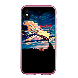 Чехол iPhone XS Max матовый Deep Purple - Stormbringer, цвет: 3D-малиновый