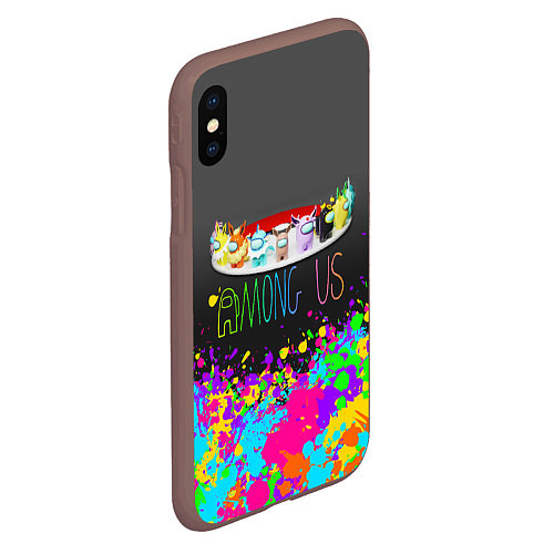 Чехол iPhone XS Max матовый Among Us Pokemon Покемон Z / 3D-Коричневый – фото 2