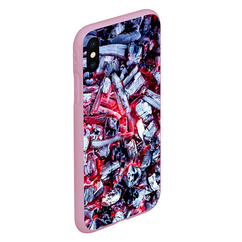 Чехол iPhone XS Max матовый Тлеющие угли / 3D-Розовый – фото 2