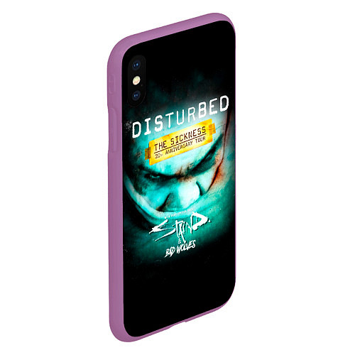 Чехол iPhone XS Max матовый The Sickness - Disturbed / 3D-Фиолетовый – фото 2