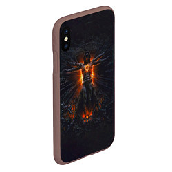 Чехол iPhone XS Max матовый Clayman - In Flames, цвет: 3D-коричневый — фото 2