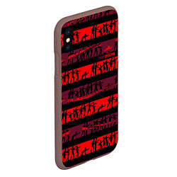 Чехол iPhone XS Max матовый Зомби апокалипсис близко, цвет: 3D-коричневый — фото 2