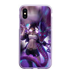 Чехол iPhone XS Max матовый LEAGUE OF LEGENDS AKALI ЛИГА ЛЕГЕНД АКАЛИ