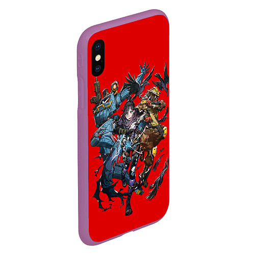 Чехол iPhone XS Max матовый APEX Team / 3D-Фиолетовый – фото 2