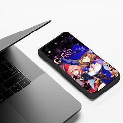 Чехол iPhone XS Max матовый Янь Фэй и Лиза, Genshin Impact, цвет: 3D-черный — фото 2