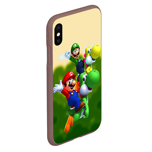 Чехол iPhone XS Max матовый 3DMario / 3D-Коричневый – фото 2