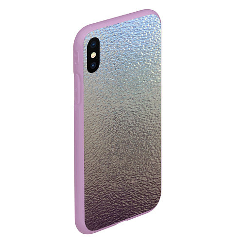 Чехол iPhone XS Max матовый Металликскин / 3D-Сиреневый – фото 2