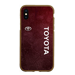 Чехол iPhone XS Max матовый TOYOTA RED GRUNGE