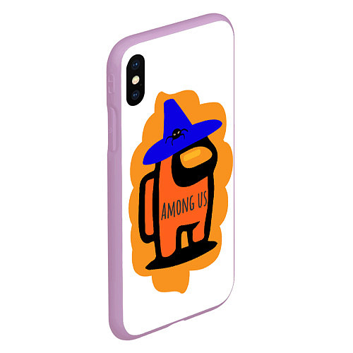 Чехол iPhone XS Max матовый Among Halloween / 3D-Сиреневый – фото 2