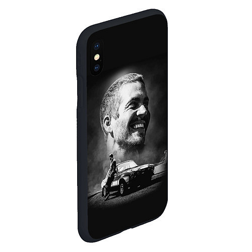 Чехол iPhone XS Max матовый Paul Walker / 3D-Черный – фото 2