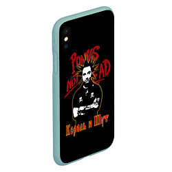Чехол iPhone XS Max матовый Punks Not Dead КиШ, цвет: 3D-мятный — фото 2