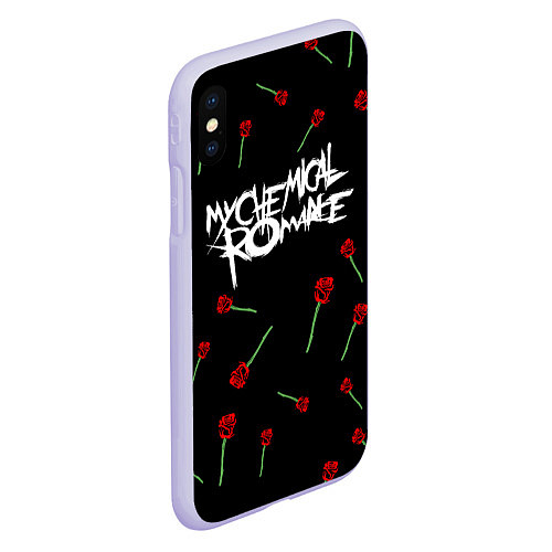 Чехол iPhone XS Max матовый MY CHEMICAL ROMANCE РОЗЫ MCR ROSES / 3D-Светло-сиреневый – фото 2