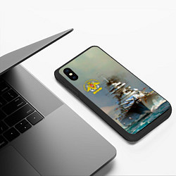 Чехол iPhone XS Max матовый ВМФ Военно-Морской Флот, цвет: 3D-черный — фото 2